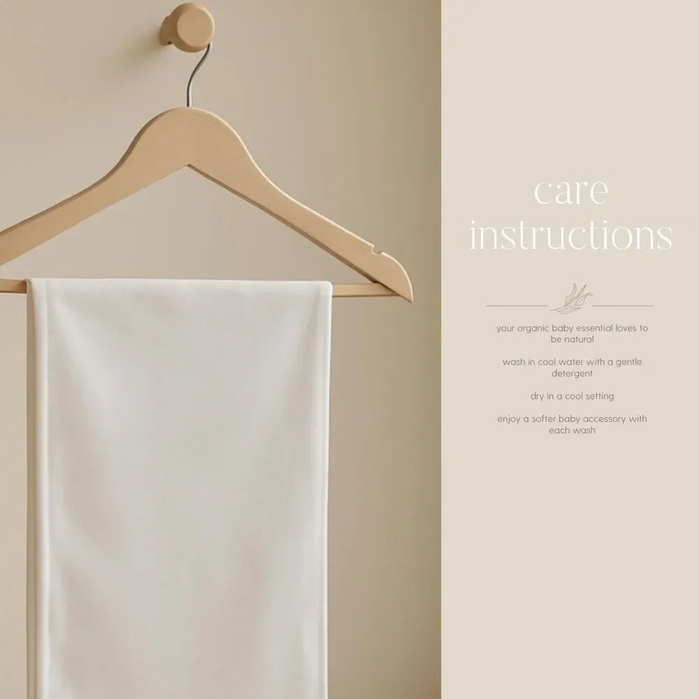 Organic Cotton Burp Cloth | Minimalist New Parents Baby Shower Gift